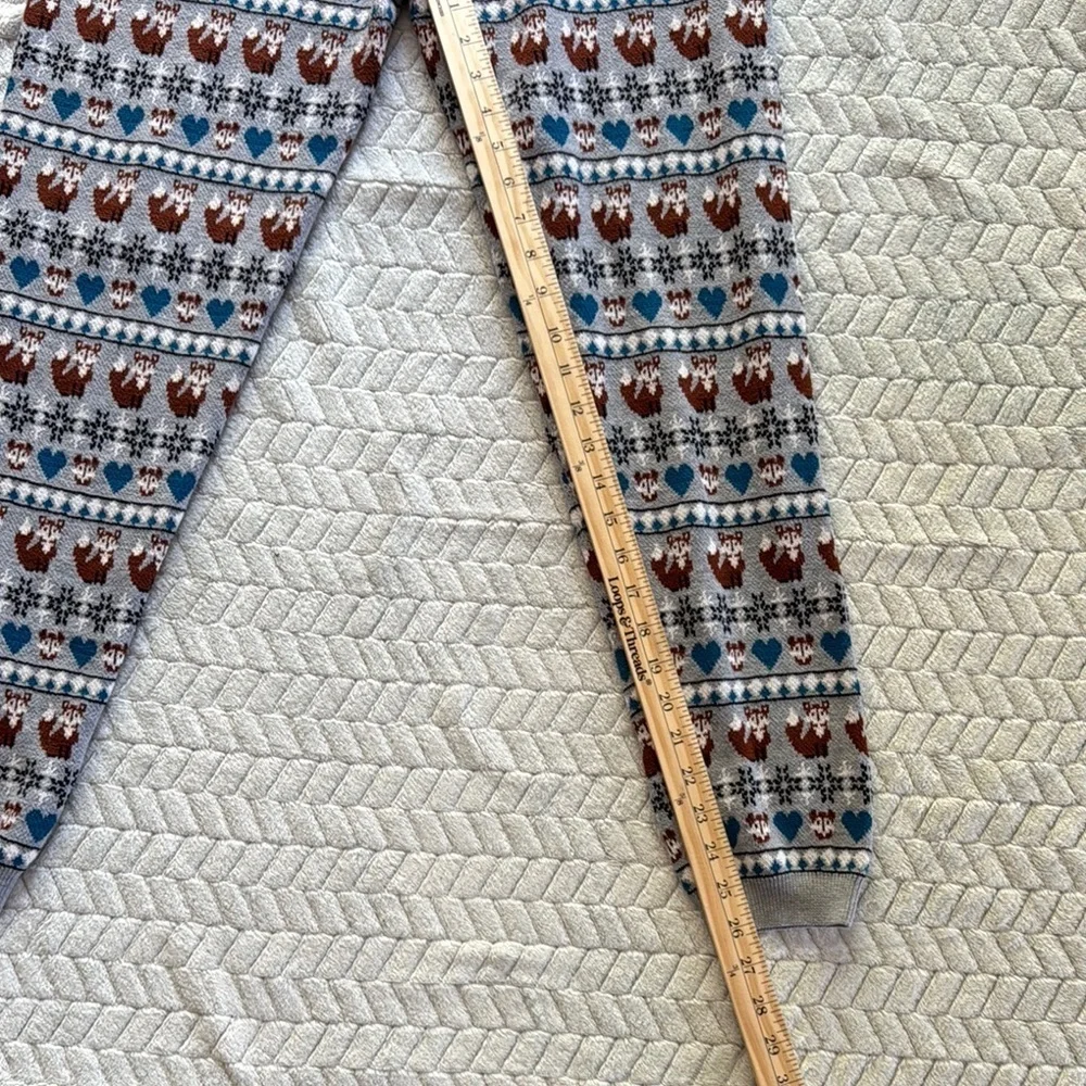 Unique Vintage Grey Foxes Pajama Pants Size 10/12
